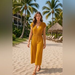 Free People Beach Rita Terry Knit Jumpsuit Cover up size small